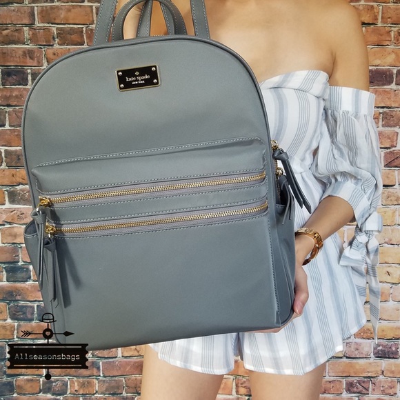 🔽 Kate spade LARGE Bradley Wilson backpack grey - Picture 4 of 8